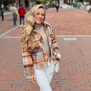 Monki Plaid Jacket XXS